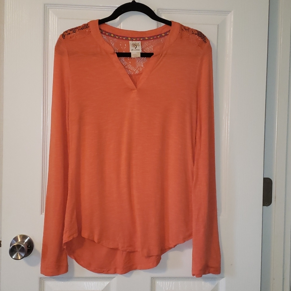 Self Esteem coral long sleeve top